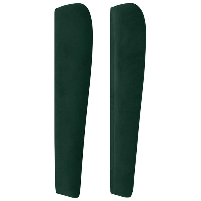 Tăblie pat cu aripioare verde închis 183x23x118/128 cm catifea WALTI