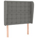 Tăblie de pat cu aripioare gri închis 83x23x118/128 cm textil - WALTI WALTI