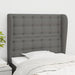 Tăblie de pat cu aripioare gri închis 83x23x118/128 cm textil - WALTI WALTI