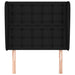 Tăblie de pat cu aripioare, negru, 83x23x118/128 cm, textil - WALTI WALTI