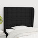 Tăblie de pat cu aripioare, negru, 83x23x118/128 cm, textil - WALTI WALTI