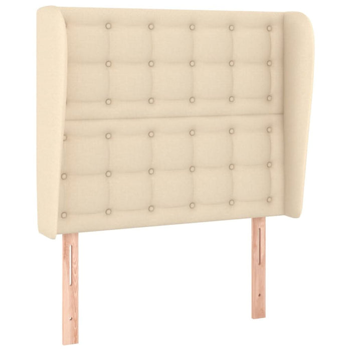 Tăblie de pat cu aripioare, crem, 83x23x118/128 cm, textil - WALTI WALTI