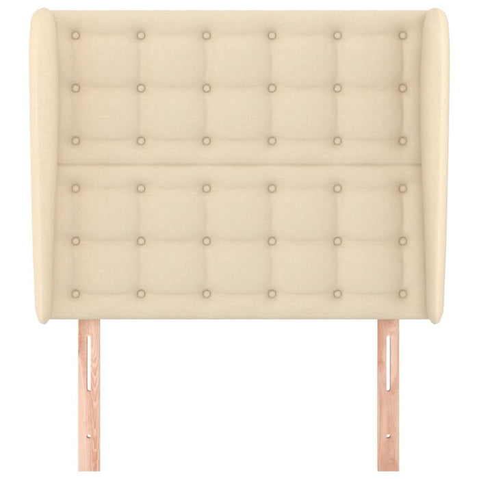 Tăblie de pat cu aripioare, crem, 83x23x118/128 cm, textil - WALTI WALTI