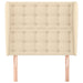Tăblie de pat cu aripioare, crem, 83x23x118/128 cm, textil - WALTI WALTI