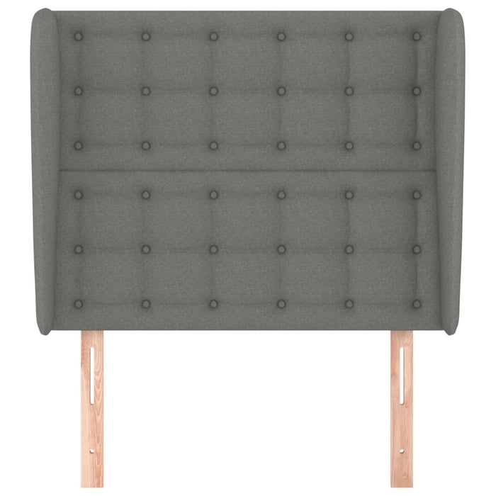 Tăblie de pat cu aripioare gri închis 93x23x118/128 cm textil - WALTI WALTI