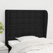 Tăblie de pat cu aripioare, negru, 93x23x118/128 cm, textil - WALTI WALTI