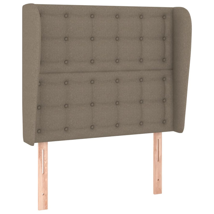 Tăblie de pat cu aripioare gri taupe 93x23x118/128 cm textil WALTI