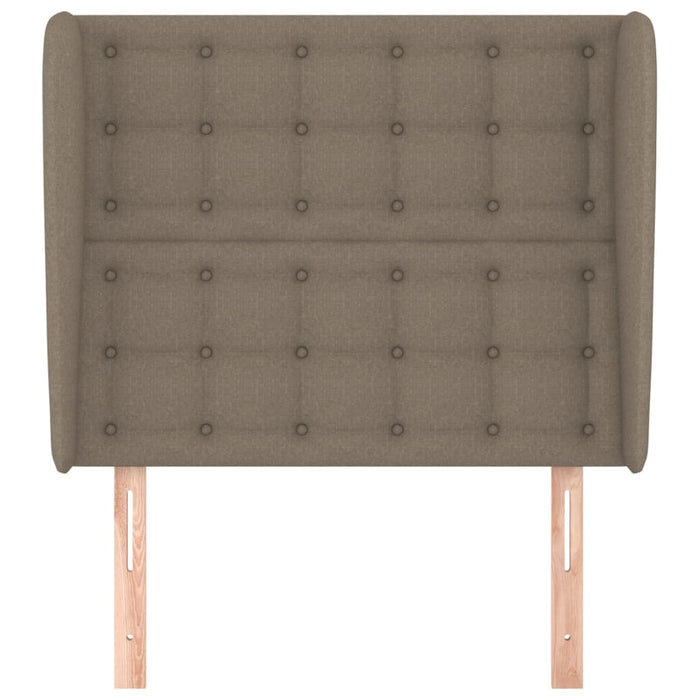 Tăblie de pat cu aripioare gri taupe 93x23x118/128 cm textil WALTI