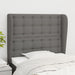 Tăblie de pat cu aripioare gri închis 103x23x118/128 cm textil - WALTI WALTI