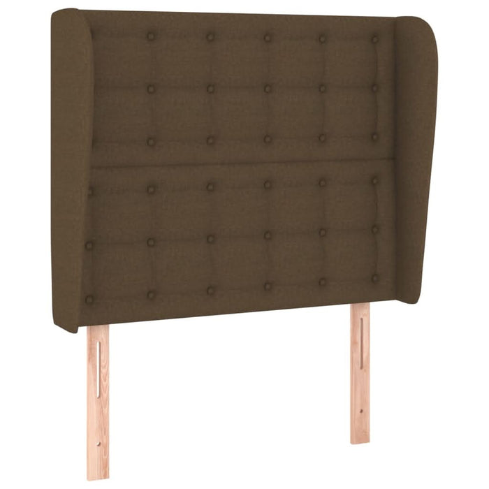 Tăblie de pat cu aripioare maro închis 103x23x118/128 cm textil - WALTI WALTI