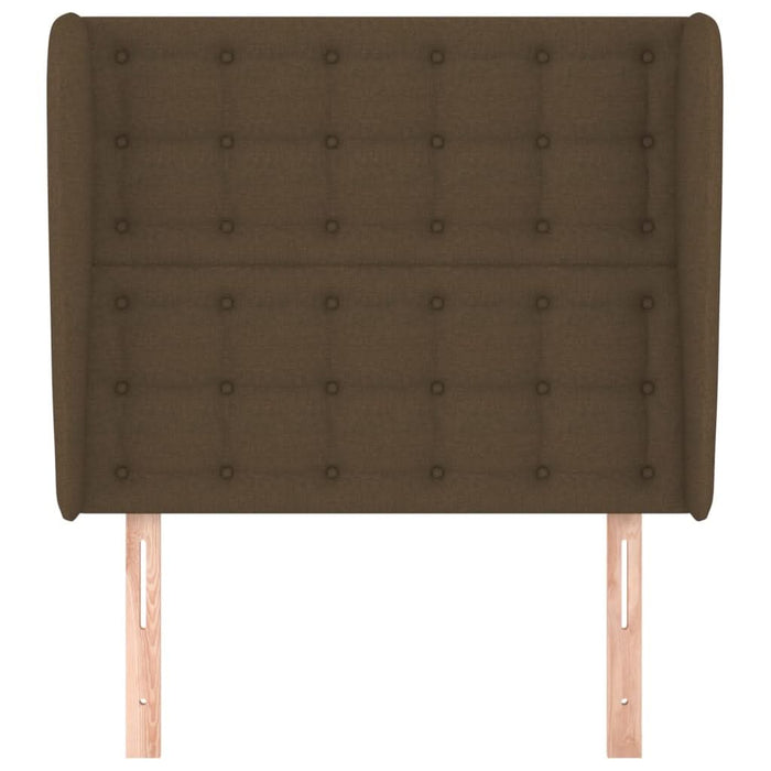 Tăblie de pat cu aripioare maro închis 103x23x118/128 cm textil - WALTI WALTI