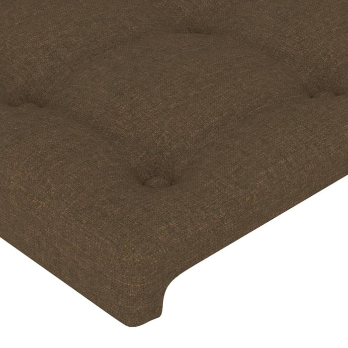Tăblie de pat cu aripioare maro închis 103x23x118/128 cm textil - WALTI WALTI