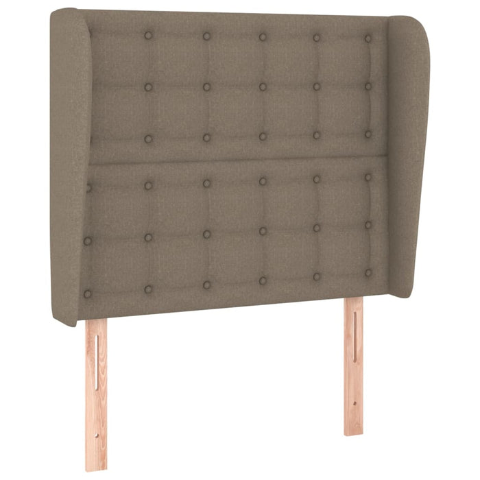 Tăblie de pat cu aripioare gri taupe 103x23x118/128 cm textil - WALTI WALTI