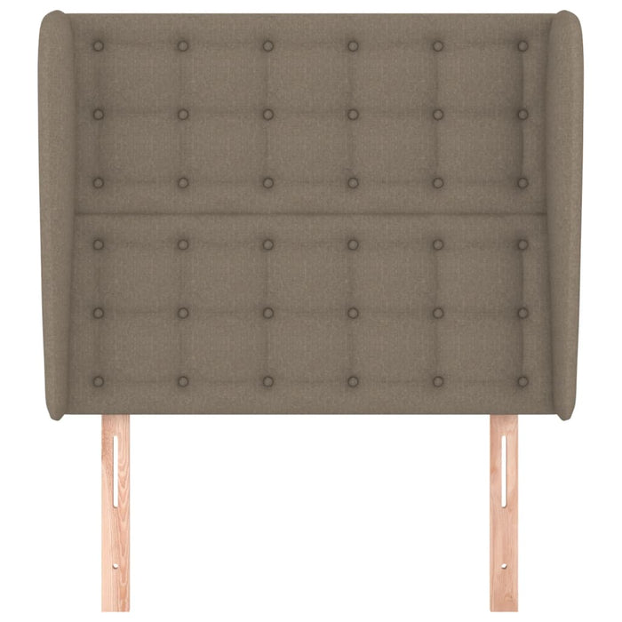Tăblie de pat cu aripioare gri taupe 103x23x118/128 cm textil - WALTI WALTI