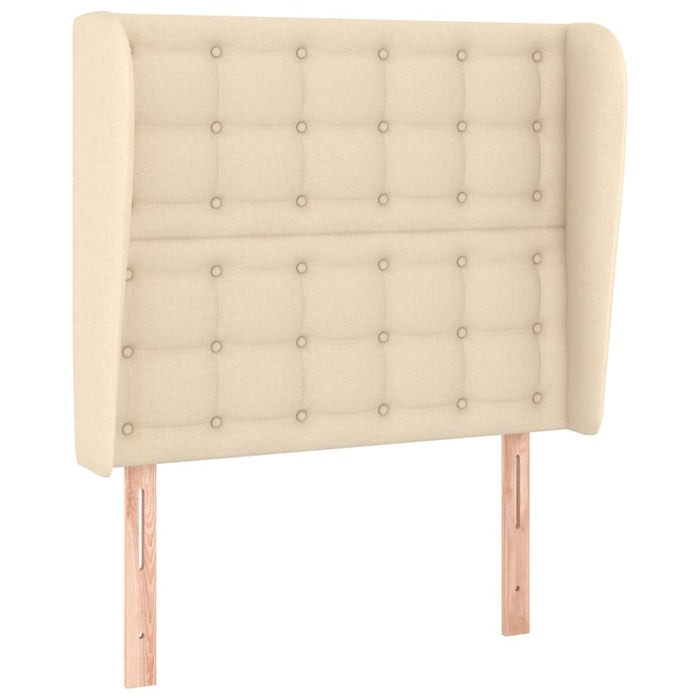 Tăblie de pat cu aripioare, crem, 103x23x118/128 cm, textil - WALTI WALTI