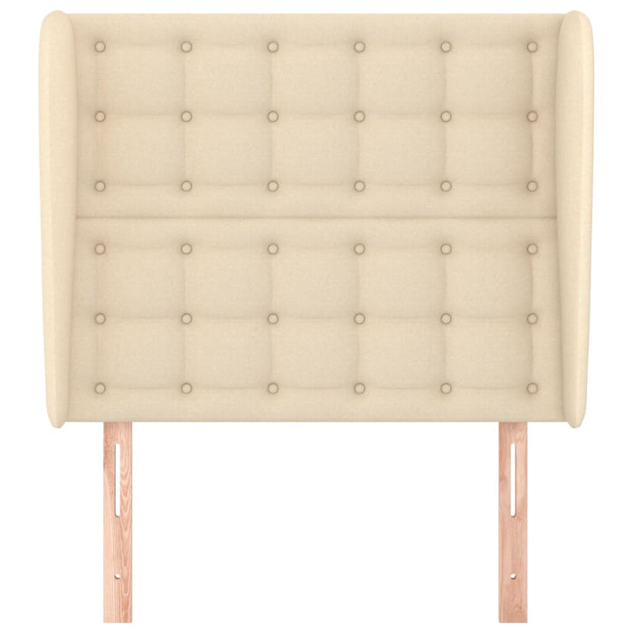 Tăblie de pat cu aripioare, crem, 103x23x118/128 cm, textil - WALTI WALTI