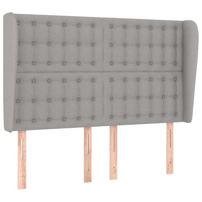 Tăblie de pat cu aripioare gri deschis 147x23x118/128 cm textil - WALTI WALTI