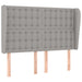 Tăblie de pat cu aripioare gri deschis 147x23x118/128 cm textil - WALTI WALTI