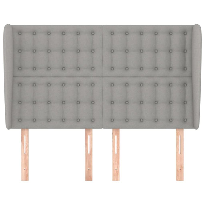 Tăblie de pat cu aripioare gri deschis 147x23x118/128 cm textil - WALTI WALTI