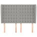 Tăblie de pat cu aripioare gri deschis 147x23x118/128 cm textil - WALTI WALTI