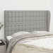 Tăblie de pat cu aripioare gri deschis 147x23x118/128 cm textil - WALTI WALTI