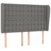 Tăblie de pat cu aripioare gri închis 147x23x118/128 cm textil - WALTI WALTI