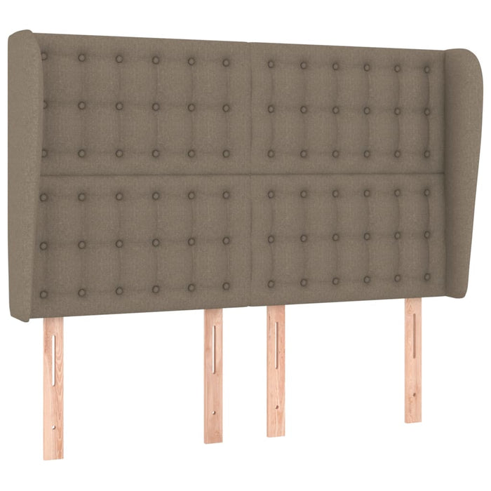 Tăblie de pat cu aripioare gri taupe 147x23x118/128 cm textil - WALTI WALTI