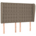 Tăblie de pat cu aripioare gri taupe 147x23x118/128 cm textil - WALTI WALTI