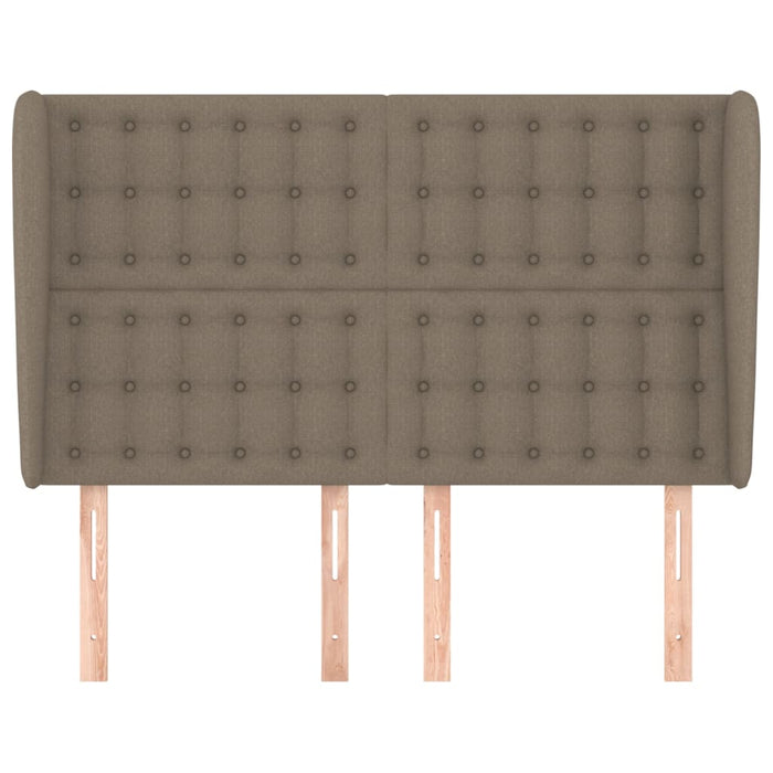 Tăblie de pat cu aripioare gri taupe 147x23x118/128 cm textil - WALTI WALTI