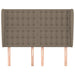 Tăblie de pat cu aripioare gri taupe 147x23x118/128 cm textil - WALTI WALTI
