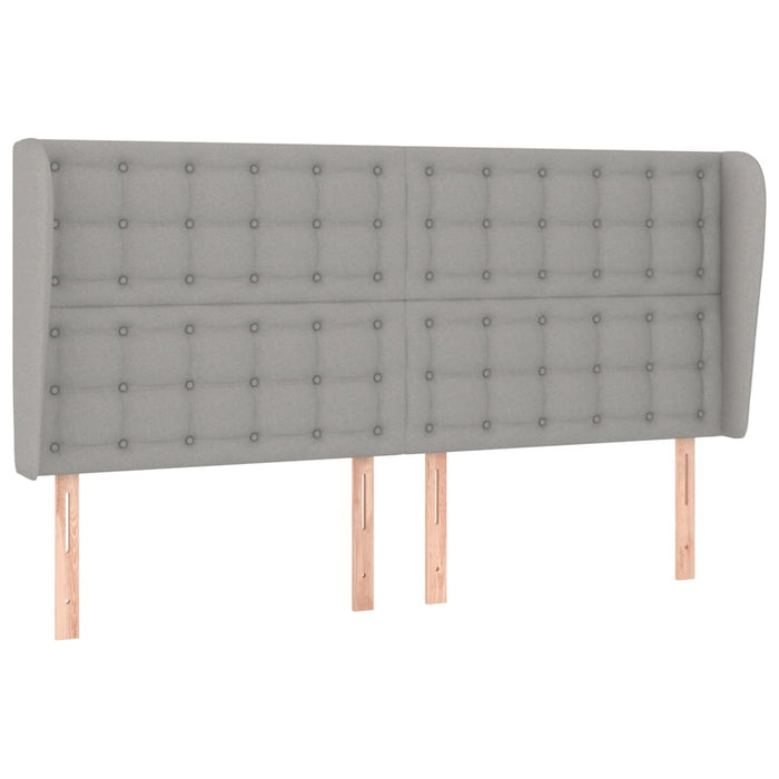 Tăblie de pat cu aripioare gri deschis 163x23x118/128 cm textil - WALTI WALTI