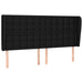 Tăblie de pat cu aripioare, negru, 163x23x118/128 cm, textil - WALTI WALTI