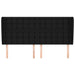 Tăblie de pat cu aripioare, negru, 163x23x118/128 cm, textil - WALTI WALTI