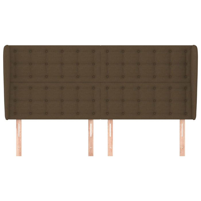 Tăblie de pat cu aripioare maro închis 163x23x118/128 cm textil - WALTI WALTI