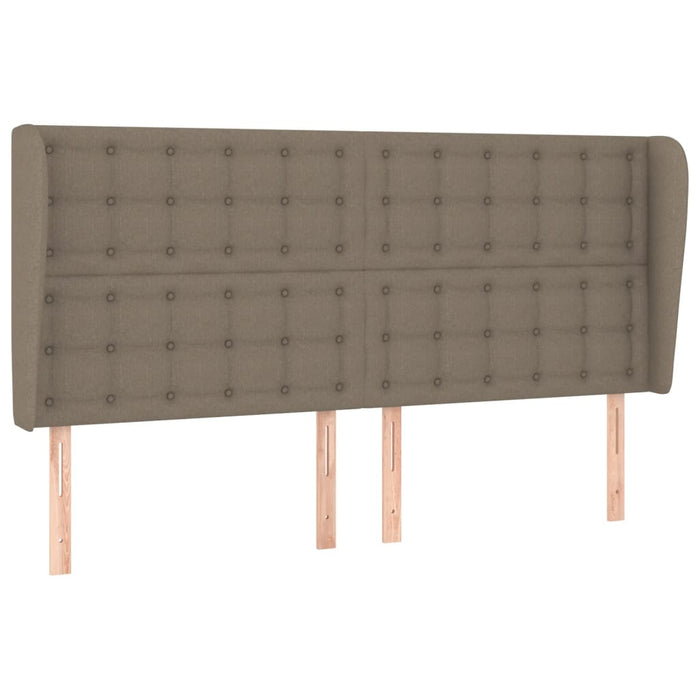 Tăblie de pat cu aripioare gri taupe 163x23x118/128 cm textil - WALTI WALTI