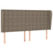 Tăblie de pat cu aripioare gri taupe 163x23x118/128 cm textil - WALTI WALTI