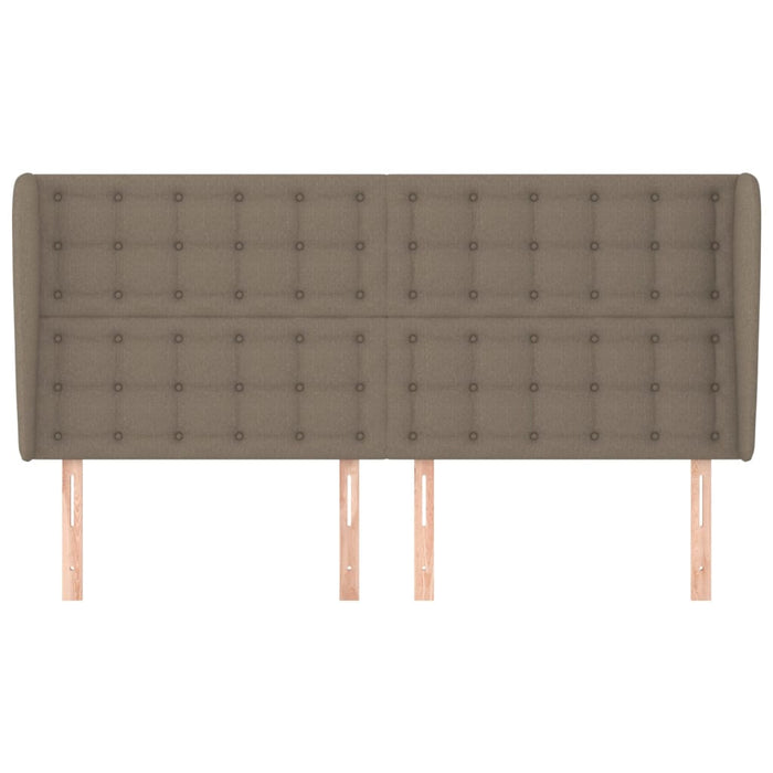 Tăblie de pat cu aripioare gri taupe 163x23x118/128 cm textil - WALTI WALTI