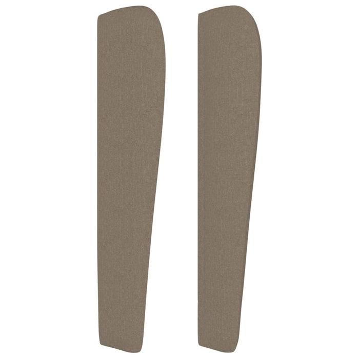 Tăblie de pat cu aripioare gri taupe 163x23x118/128 cm textil - WALTI WALTI