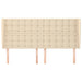Tăblie de pat cu aripioare, crem, 163x23x118/128 cm, textil - WALTI WALTI