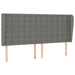 Tăblie de pat cu aripioare gri închis 183x23x118/128 cm textil - WALTI WALTI