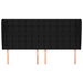 Tăblie de pat cu aripioare, negru, 183x23x118/128 cm, textil - WALTI WALTI
