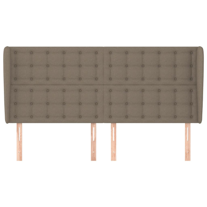 Tăblie de pat cu aripioare gri taupe 183x23x118/128 cm textil - WALTI WALTI
