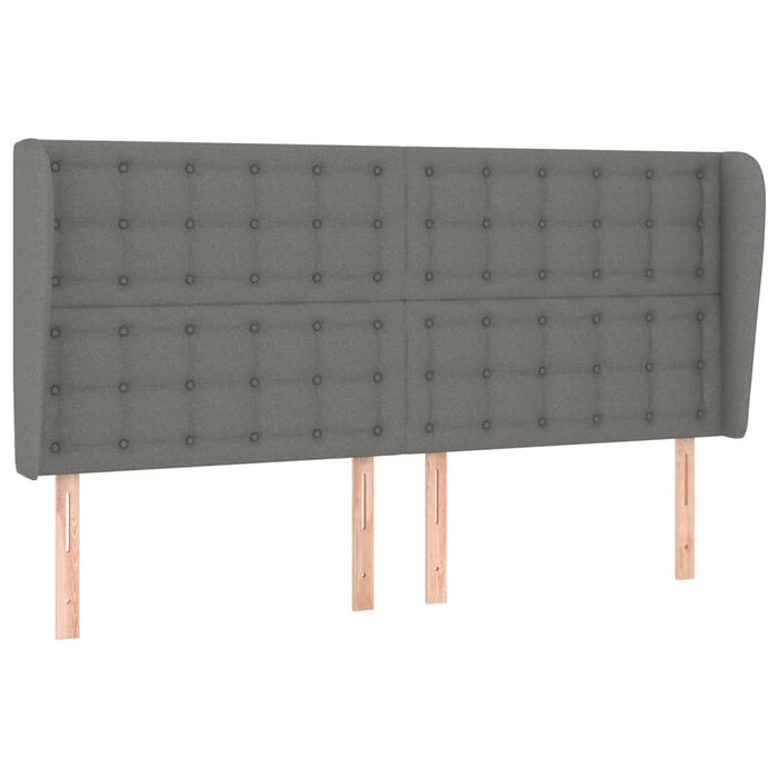 Tăblie de pat cu aripioare gri închis 203x23x118/128 cm, textil - WALTI WALTI