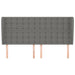 Tăblie de pat cu aripioare gri închis 203x23x118/128 cm, textil - WALTI WALTI