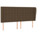 Tăblie de pat cu aripioare maro închis 203x23x118/128 cm textil - WALTI WALTI