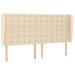 Tăblie de pat cu aripioare, crem, 203x23x118/128 cm, textil - WALTI WALTI