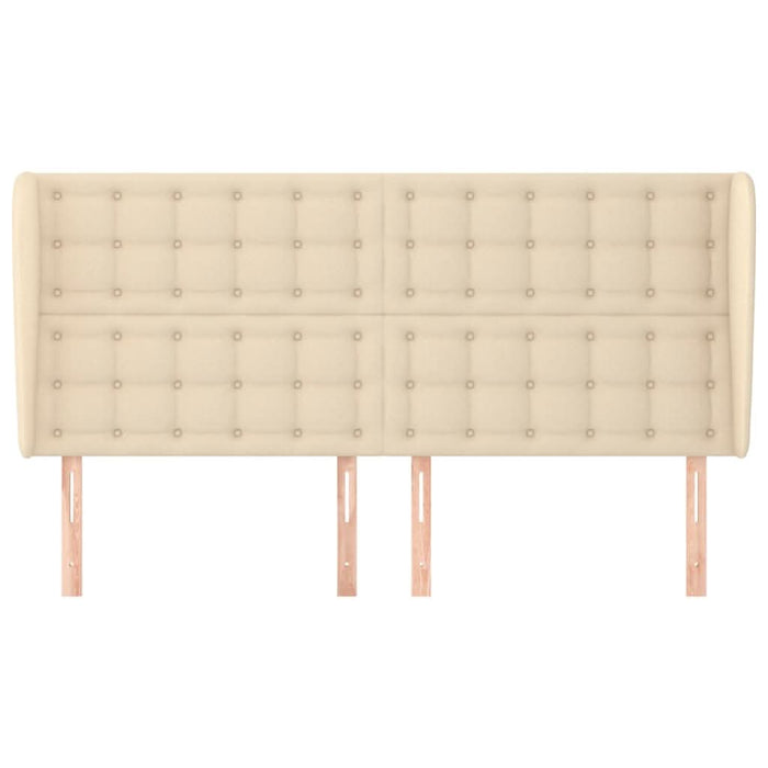 Tăblie de pat cu aripioare, crem, 203x23x118/128 cm, textil - WALTI WALTI