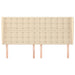 Tăblie de pat cu aripioare, crem, 203x23x118/128 cm, textil - WALTI WALTI