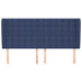 Tăblie de pat cu aripioare, albastru, 203x23x118/128 cm, textil - WALTI WALTI