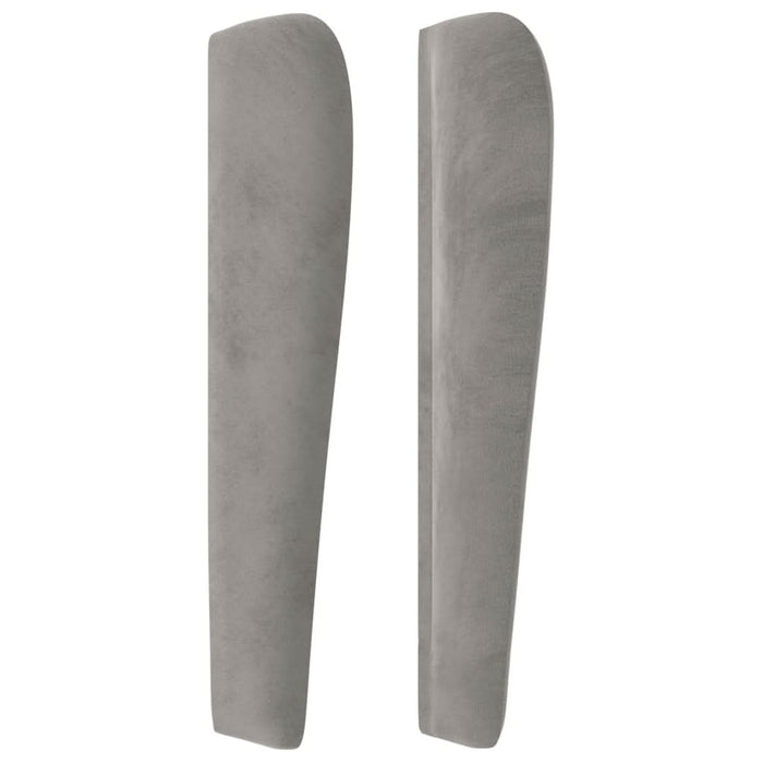 Tăblie de pat cu aripioare gri deschis 83x23x118/128 cm catifea - WALTI WALTI